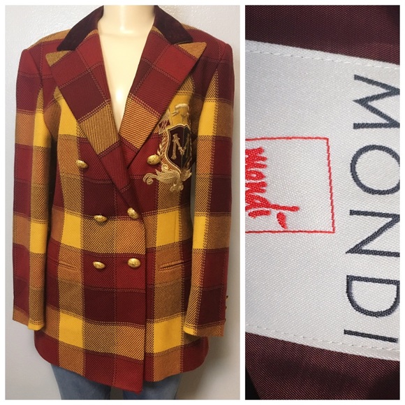 Mondi Jackets & Blazers - SOLD❌Mondi EUR Vintage Plaids WoolBlazerOversized